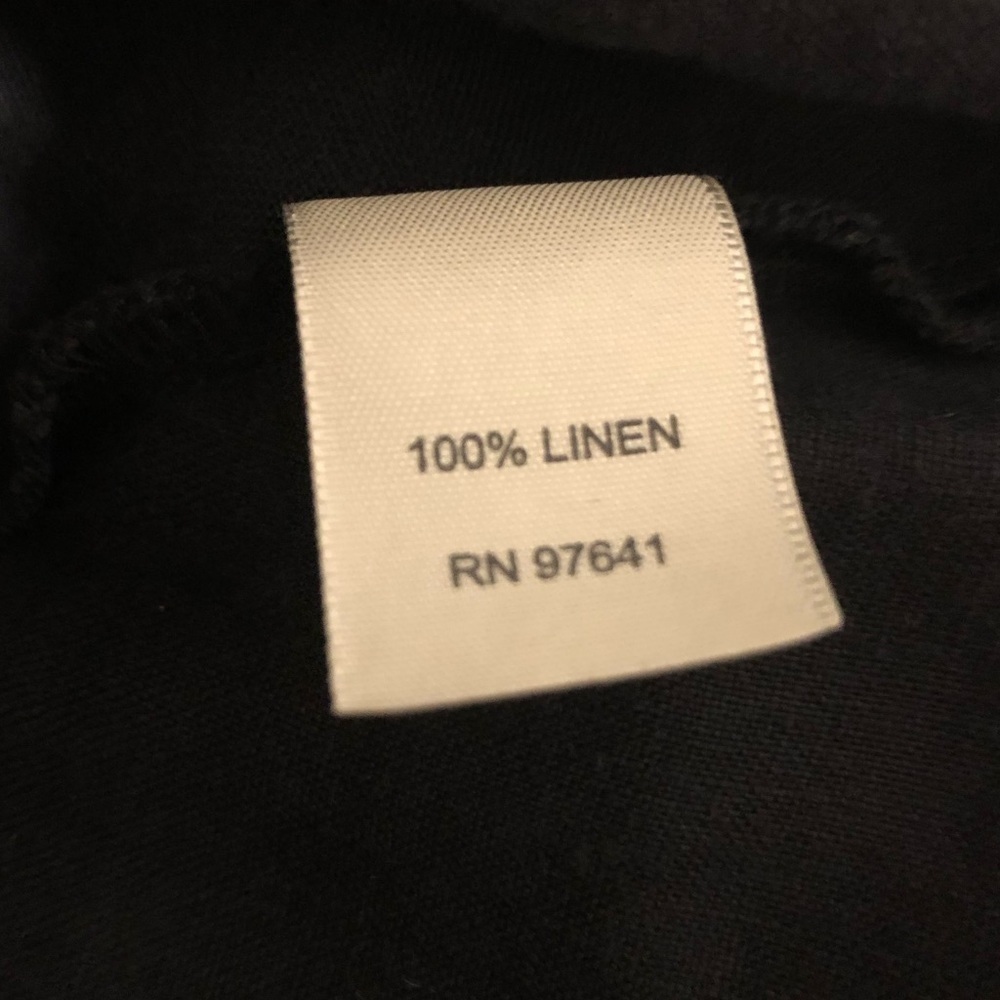J.Jill Black Linen A-Line Lagenlook Goth Midi Skirt Size 8P - Picture 7 of 7